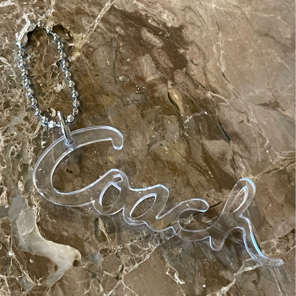 COACH Poppy Clear Acrylic Script Hangtag Replacement Charm - Picture 8 of 14